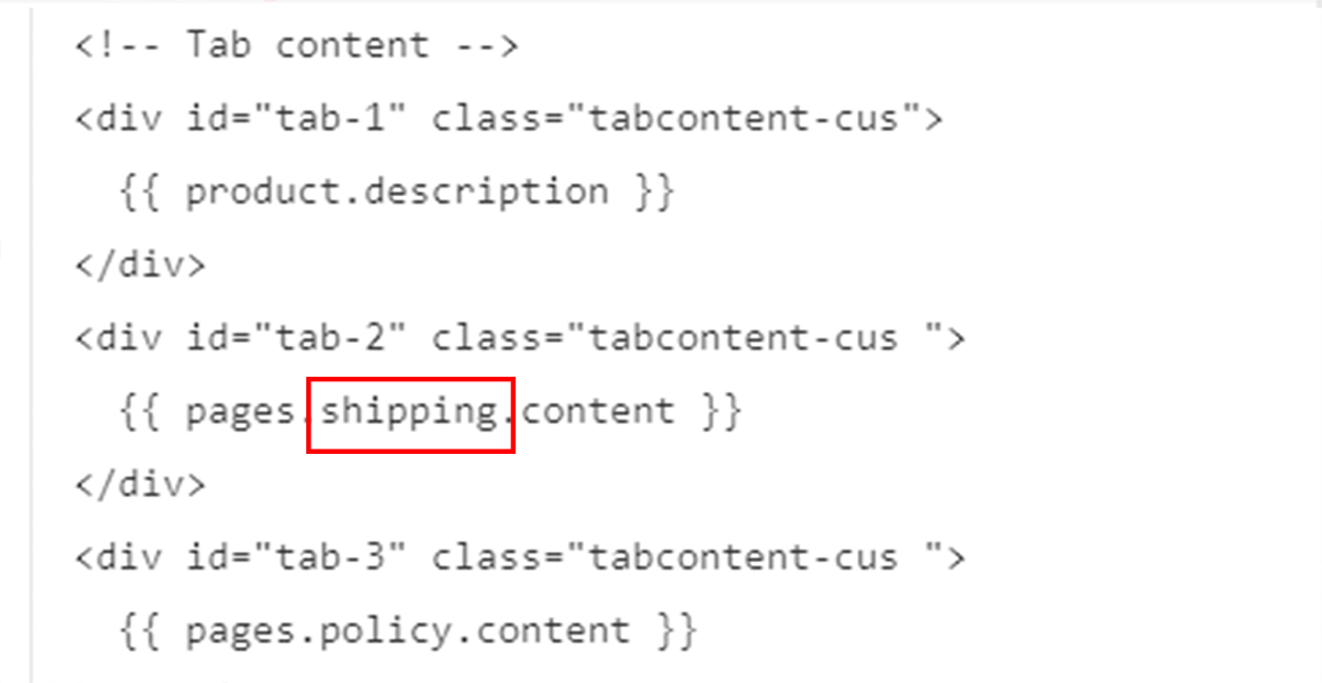 The part of code that show the handle of page