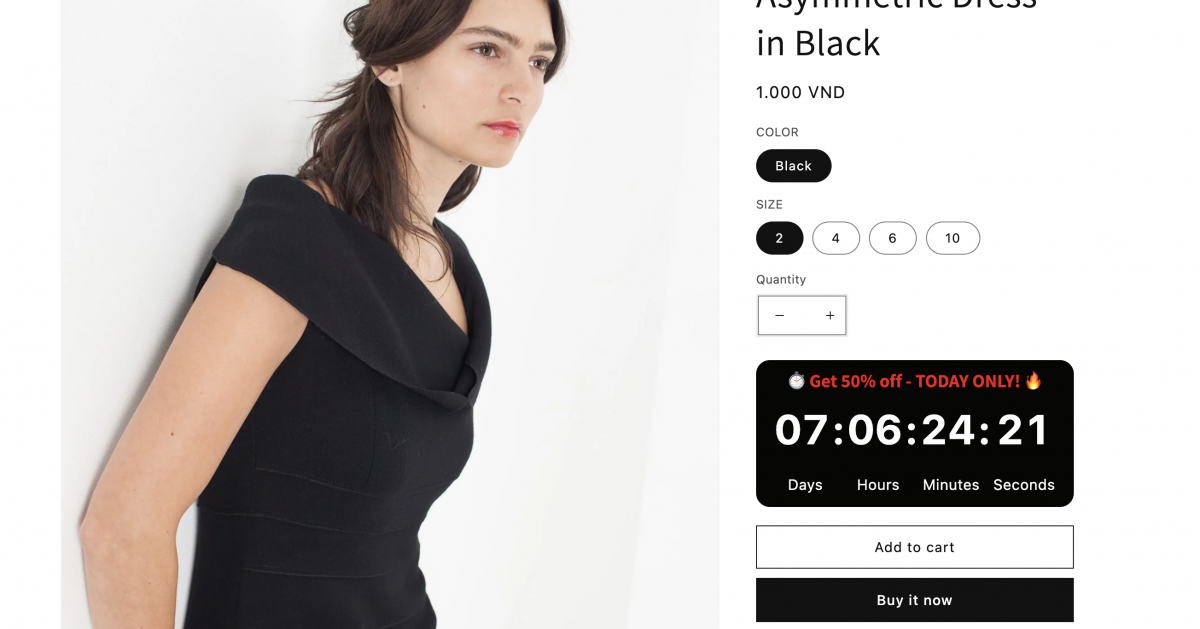 shopify flash sale campaign with countdown timer
